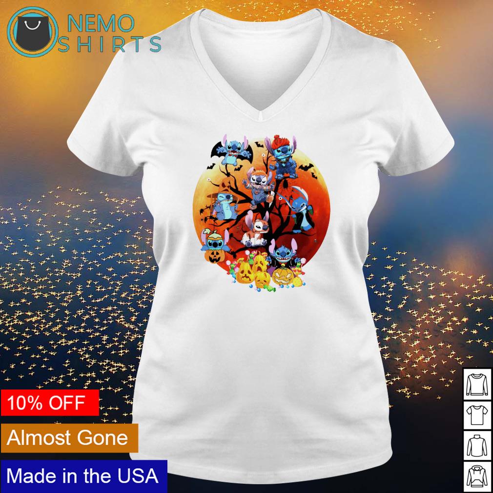 Stitch on Halloween tree - Adult & Kids T-Shirts, Sweatshirts & Hoodies apparel design preview 5