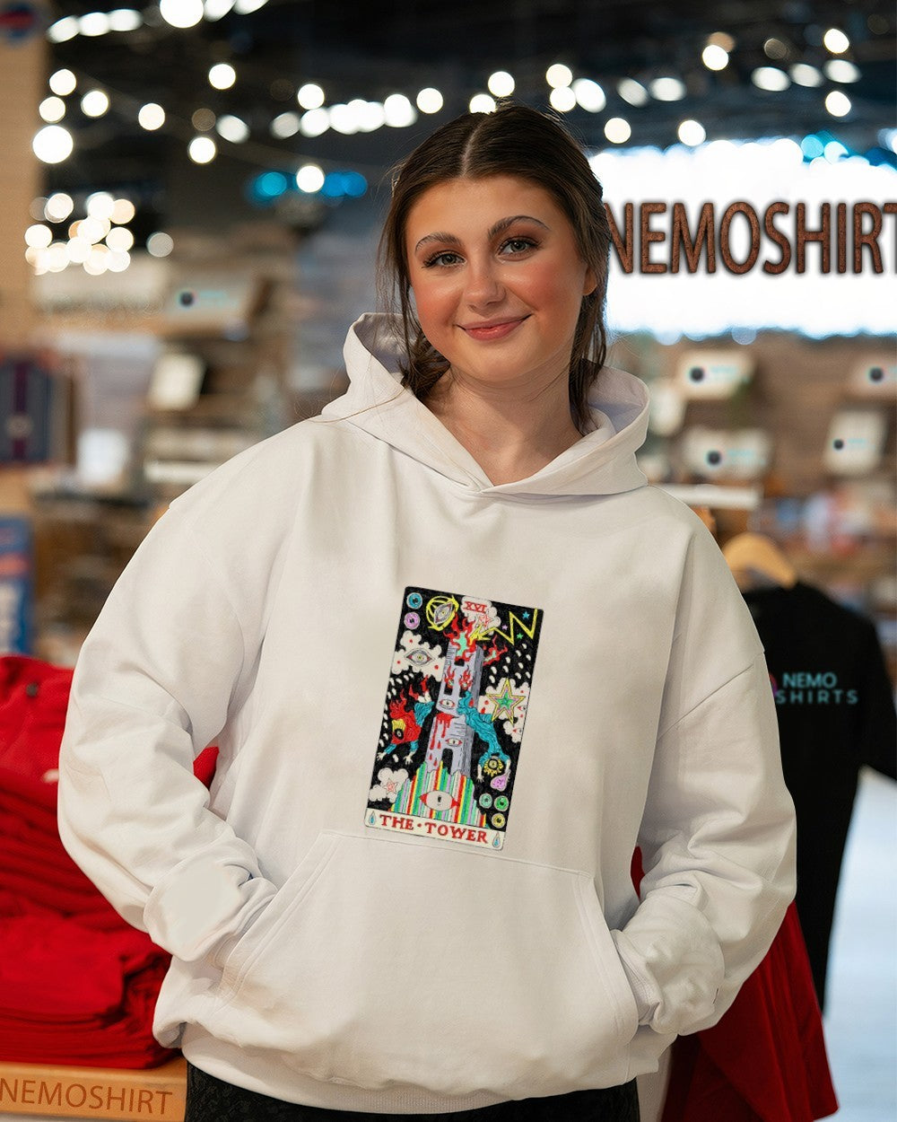 The tower tarot card sweater and tank top - Adult & Kids T-Shirts, Sweatshirts & Hoodies apparel design preview 3