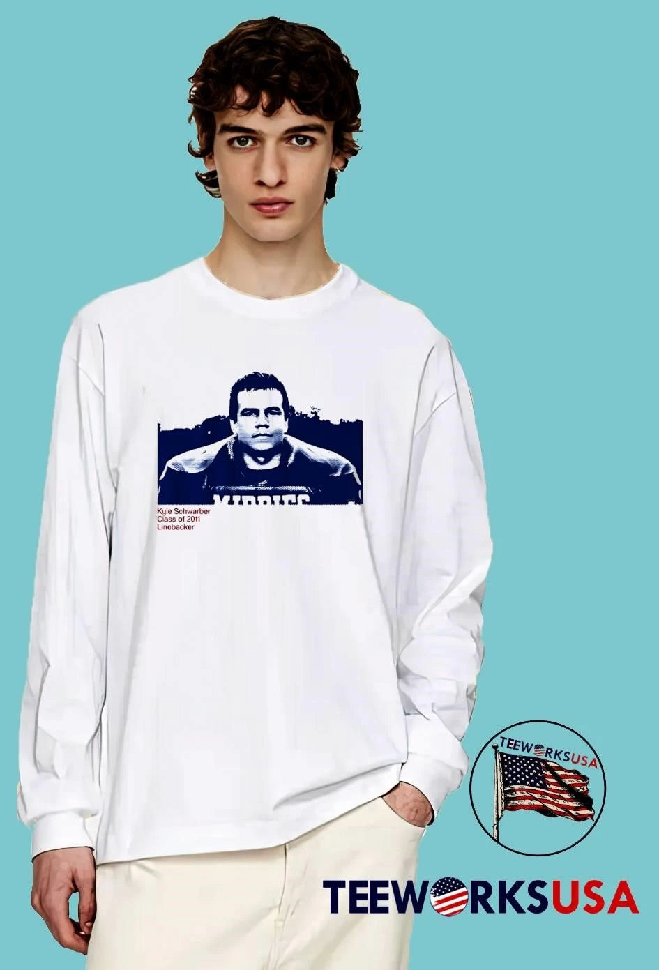 Middies Kyle Schwarber Class Of 2011 Linebacker Blue - Adult & Kids T-Shirts, Sweatshirts & Hoodies apparel design preview 3