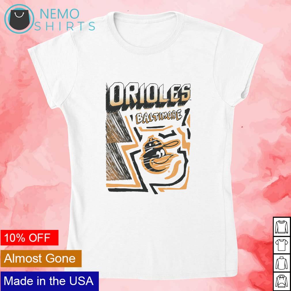 Baltimore Orioles sidewalk sketch logo - Adult & Kids T-Shirts, Sweatshirts & Hoodies apparel design preview 4