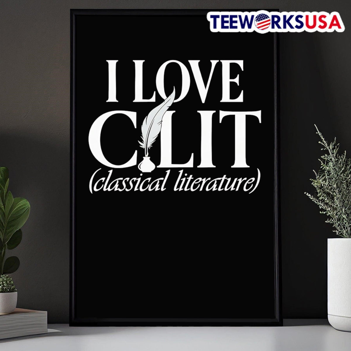 I Love C Lit classical literature - Adult & Kids T-Shirts, Sweatshirts & Hoodies apparel design preview 5