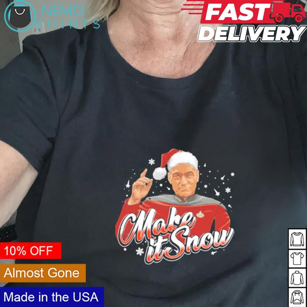Make it snow picard Christmas - Adult & Kids T-Shirts, Sweatshirts & Hoodies apparel design preview 2