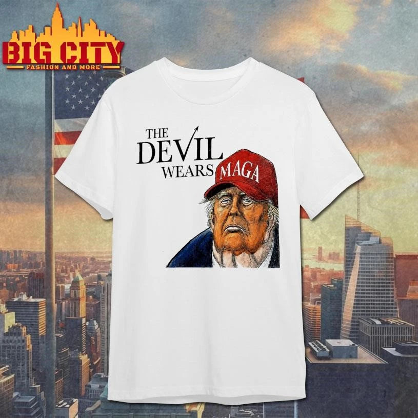 Trump The Devil Wears MAGA - Adult & Kids T-Shirts, Sweatshirts & Hoodies apparel design preview 1