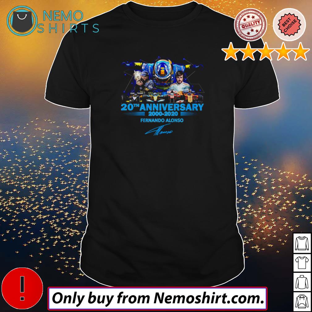 Fernando Alonso 20th anniversary 2000 2020 signatures - Adult & Kids T-Shirts, Sweatshirts & Hoodies apparel design preview 1