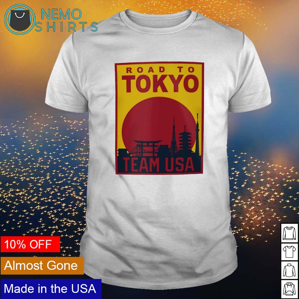 Team USA road to Tokyo sunrise - Adult & Kids T-Shirts, Sweatshirts & Hoodies apparel design preview 1