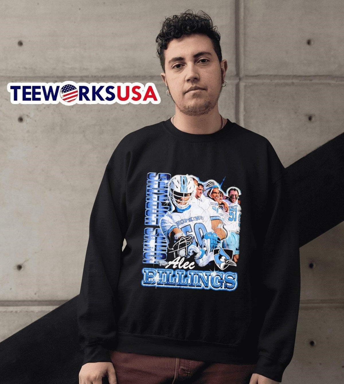 Alec Billings Johns Hopkins 90s graphic - Adult & Kids T-Shirts, Sweatshirts & Hoodies apparel design preview 6