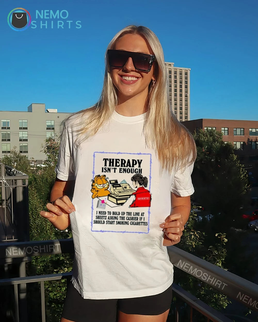 Lasagna Therapy Isn't Enough Sheetz Smoking - Adult & Kids T-Shirts, Sweatshirts & Hoodies apparel design preview 6