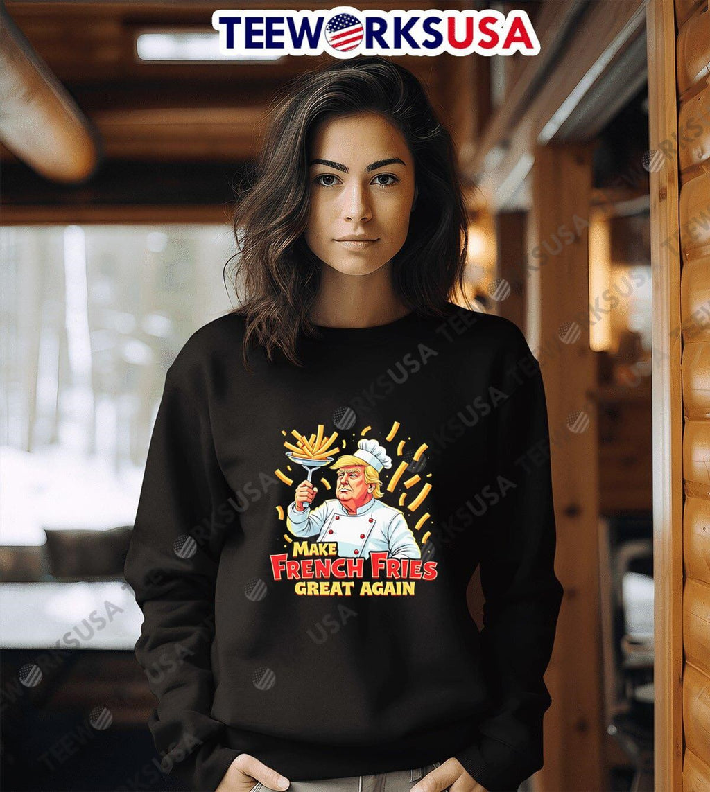 Make French Fries Great Again Trump - Adult & Kids T-Shirts, Sweatshirts & Hoodies apparel design preview 3