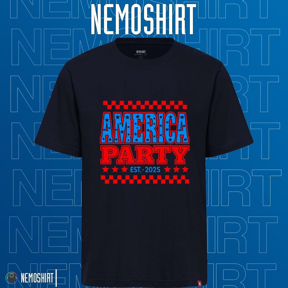 Elon Musk new America party est 2025 - Adult & Kids T-Shirts, Sweatshirts & Hoodies apparel design preview 1