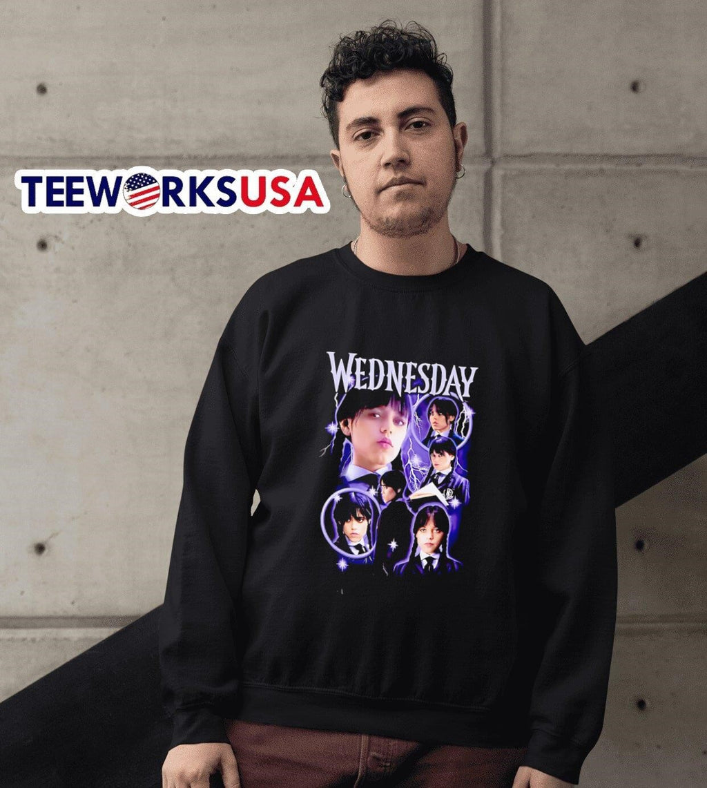 Wednesday bootleg - Adult & Kids T-Shirts, Sweatshirts & Hoodies apparel design preview 6