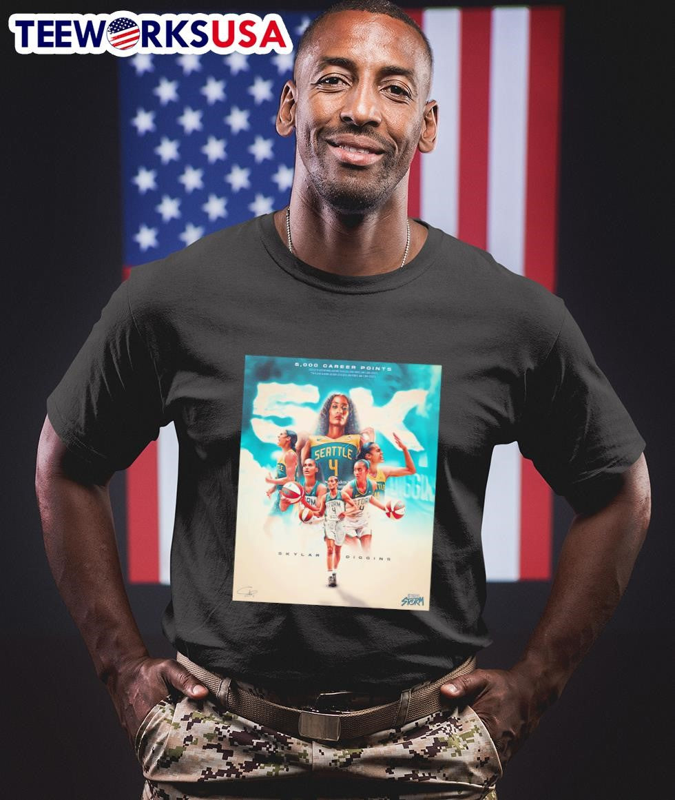 5000 career points Skylar Diggins - Adult & Kids T-Shirts, Sweatshirts & Hoodies apparel design preview 1