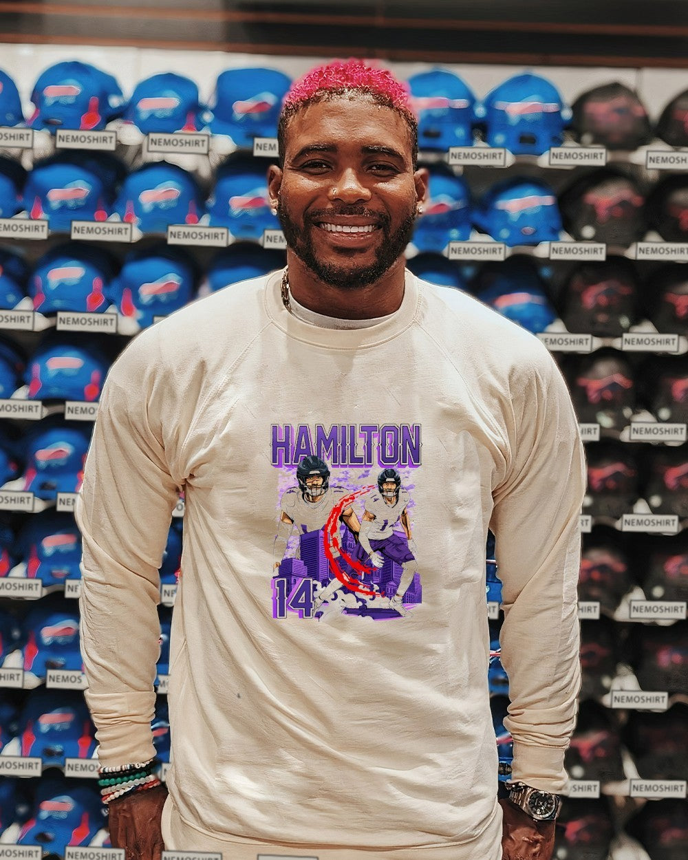 Kyle Hamilton Baltimore Ravens double player city - Adult & Kids T-Shirts, Sweatshirts & Hoodies apparel design preview 2