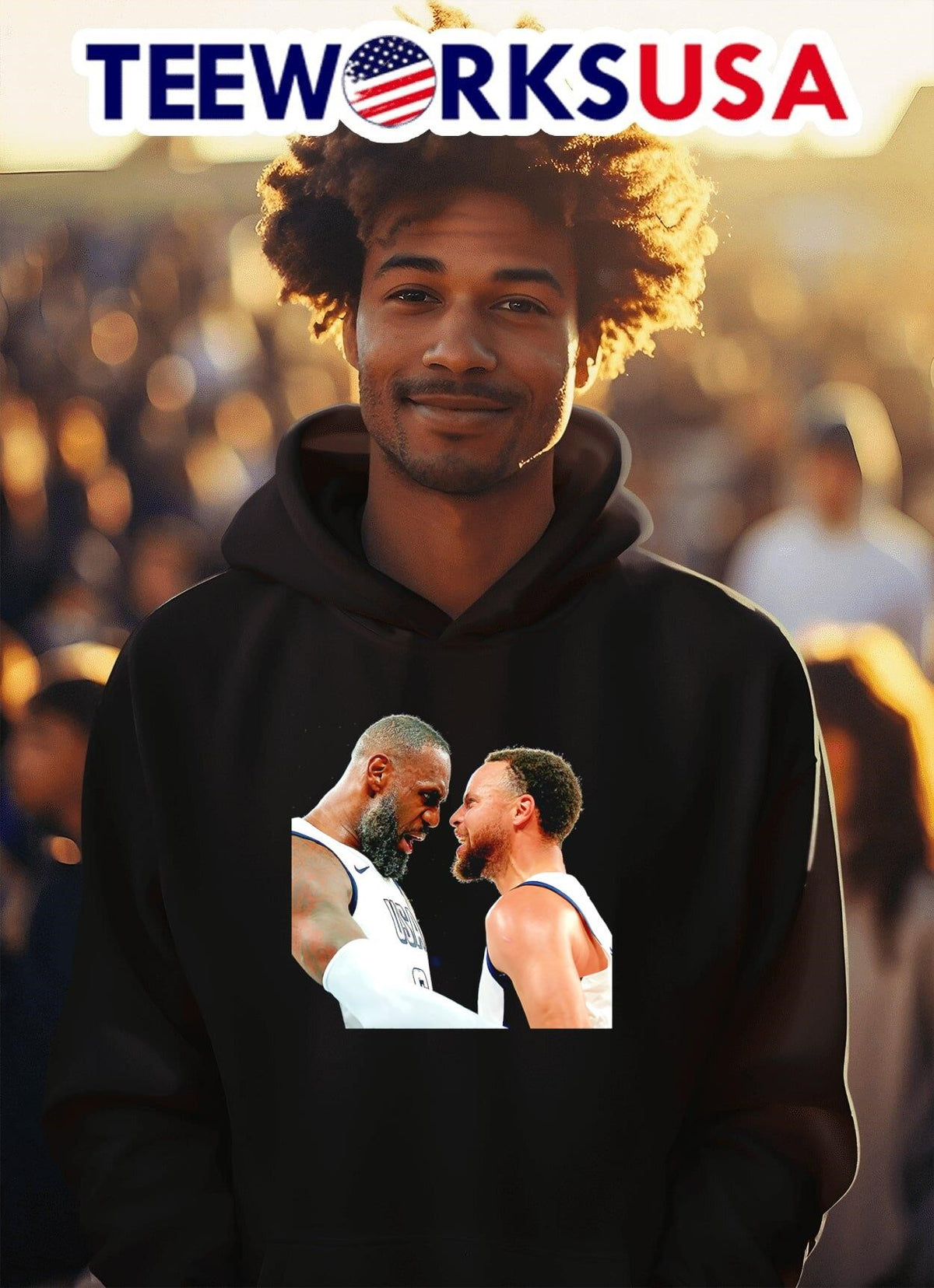 King LeBron James X Stephen Curry team USA beat - Adult & Kids T-Shirts, Sweatshirts & Hoodies apparel design preview 2