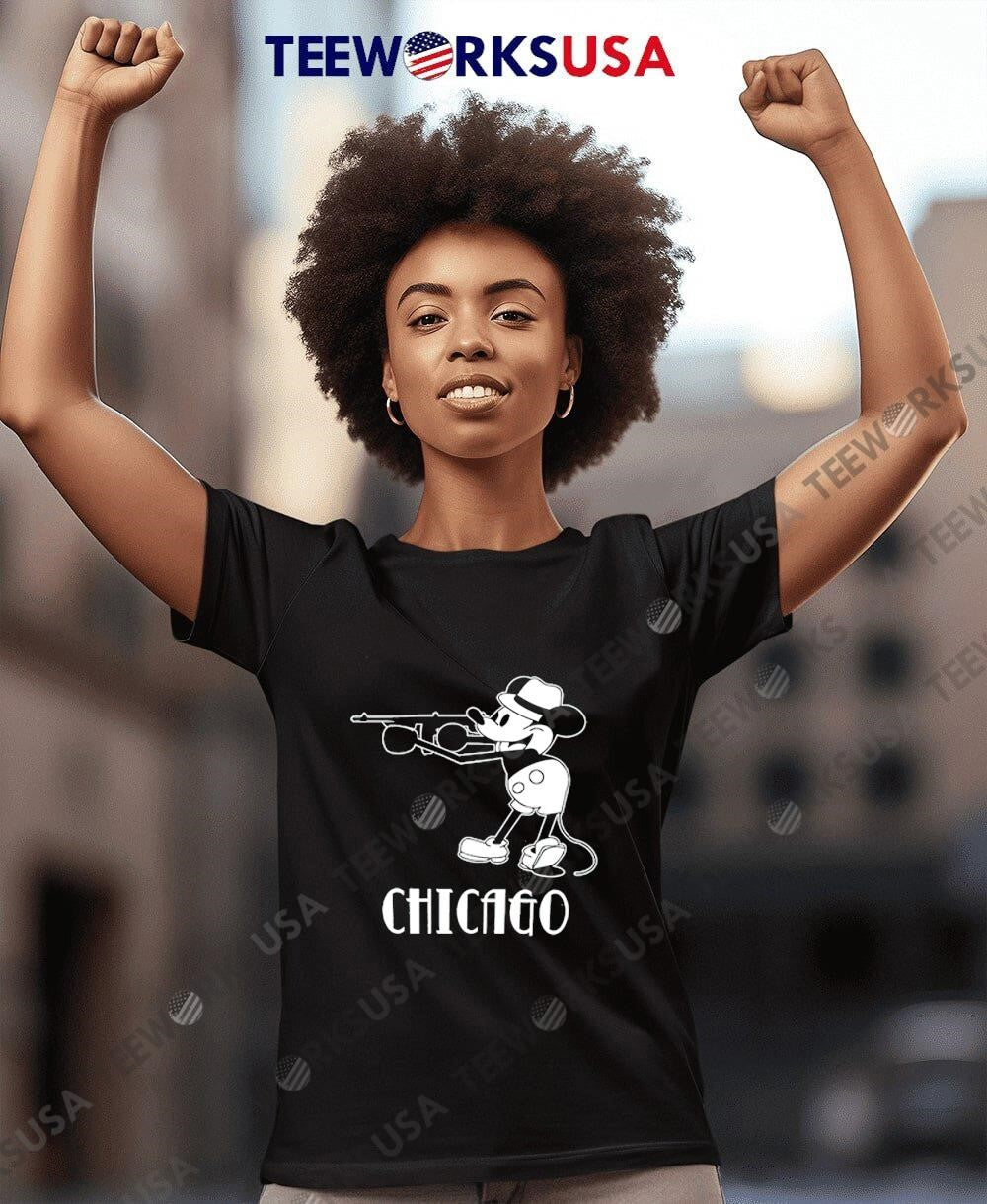 Mickey Chicago Tommy Gun - Adult & Kids T-Shirts, Sweatshirts & Hoodies apparel design preview 4