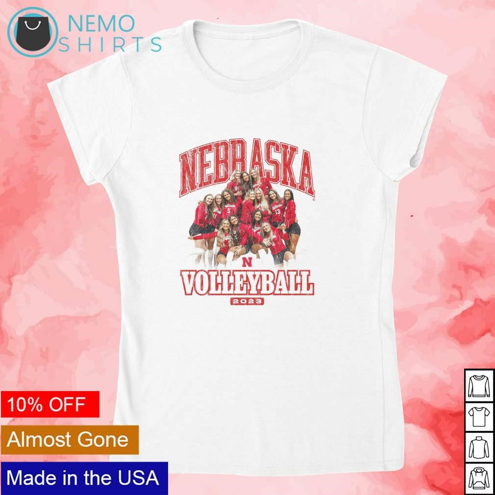 Nebraska women's volleyball team 2023 retro - Adult & Kids T-Shirts, Sweatshirts & Hoodies apparel design preview 4