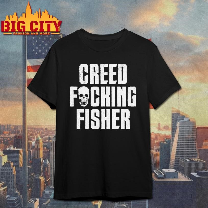 Creed Fisher Fucking Skull - Adult & Kids T-Shirts, Sweatshirts & Hoodies apparel design preview 1