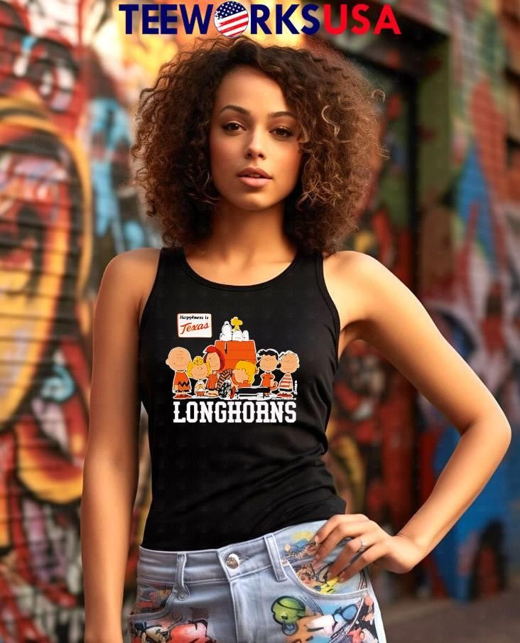 Texas Longhorn The Peanuts Happiness - Adult & Kids T-Shirts, Sweatshirts & Hoodies apparel design preview 7