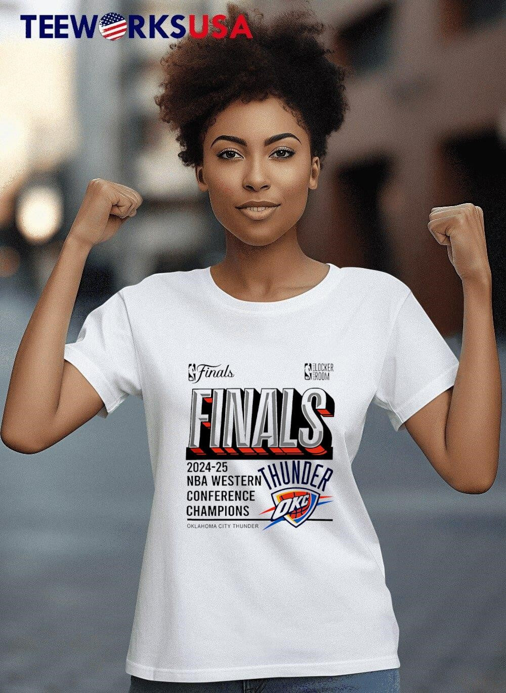 Oklahoma City Thunder Fanatics Steel 2025 Western - Adult & Kids T-Shirts, Sweatshirts & Hoodies apparel design preview 8