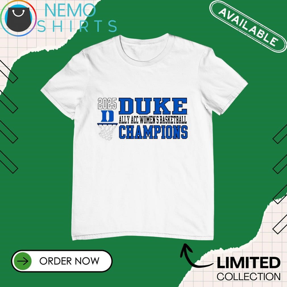 Duke Blue Devils 20025 ally ACC women's basketball - Adult & Kids T-Shirts, Sweatshirts & Hoodies apparel design preview 1