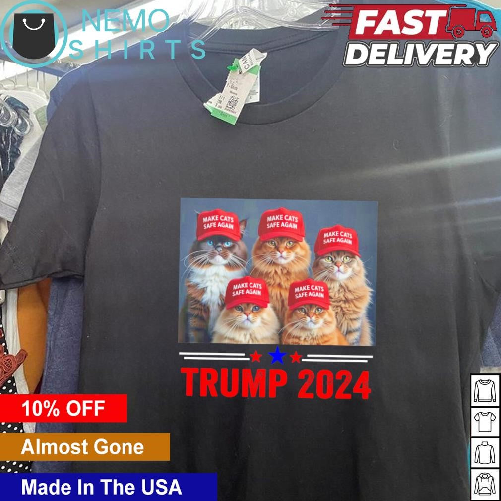 Cats wear red hat support or Donald Trump 2024 make - Adult & Kids T-Shirts, Sweatshirts & Hoodies apparel design preview 5