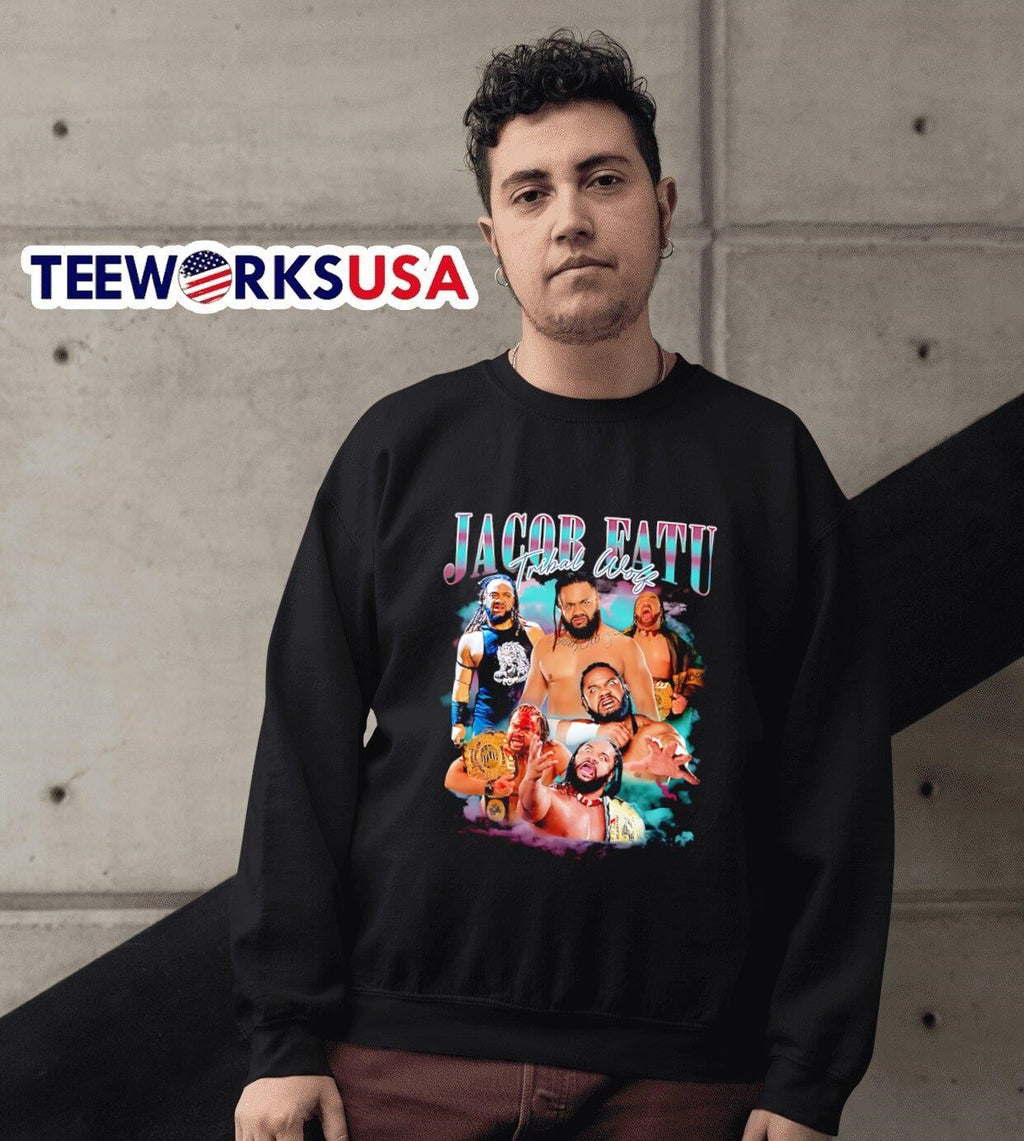 Jacob Fatu Tribal Wolf bootleg - Adult & Kids T-Shirts, Sweatshirts & Hoodies apparel design preview 6