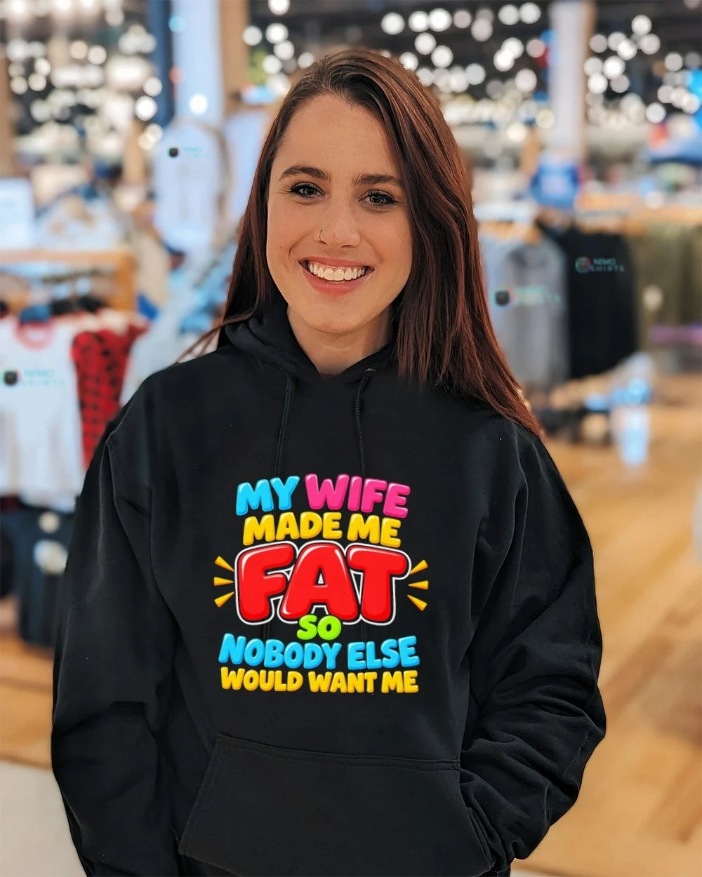 My Wide Made Me Fat So Nobody Else Would Want - Adult & Kids T-Shirts, Sweatshirts & Hoodies apparel design preview 4