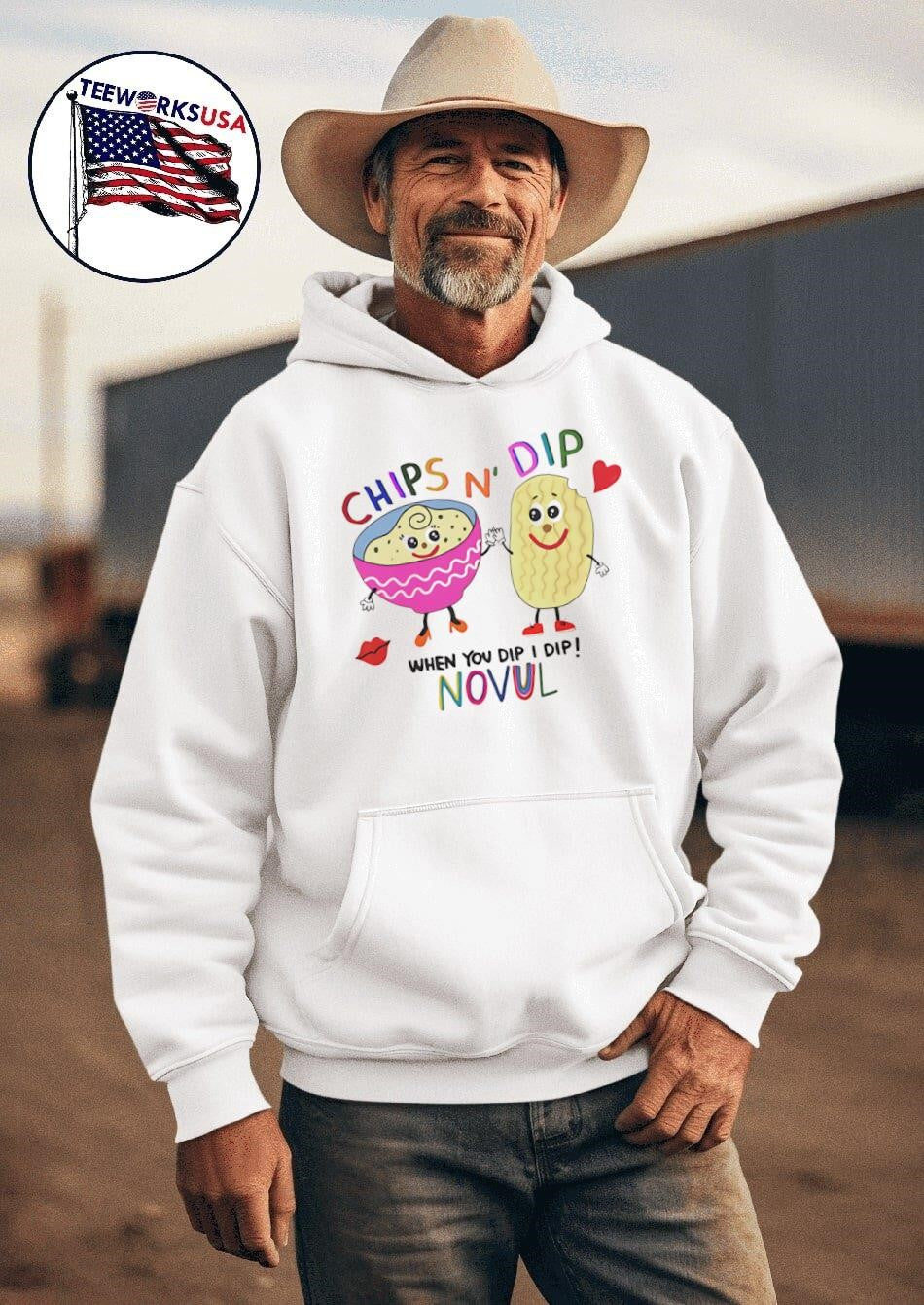 Chips n' dip when you I novul - Adult & Kids T-Shirts, Sweatshirts & Hoodies apparel design preview 2