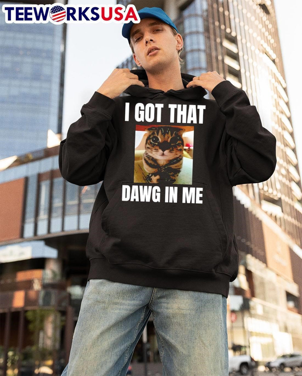 I got that dawg in me cat - Adult & Kids T-Shirts, Sweatshirts & Hoodies apparel design preview 3