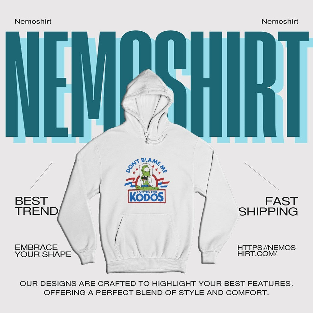 The Simpsons don't blame me I voted for kodos - Adult & Kids T-Shirts, Sweatshirts & Hoodies apparel design preview 2