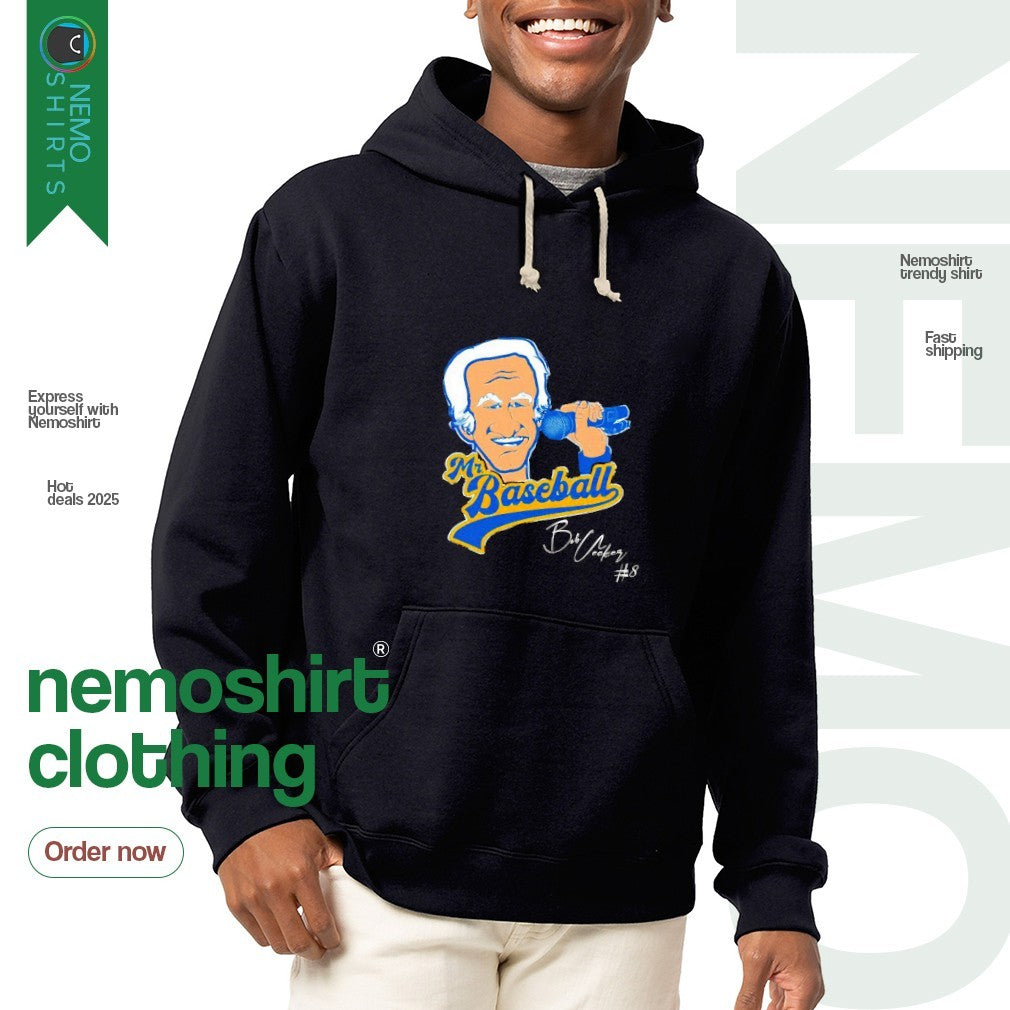 RIP Bob Uecker mr baseball Milwaukee Brewers - Adult & Kids T-Shirts, Sweatshirts & Hoodies apparel design preview 2