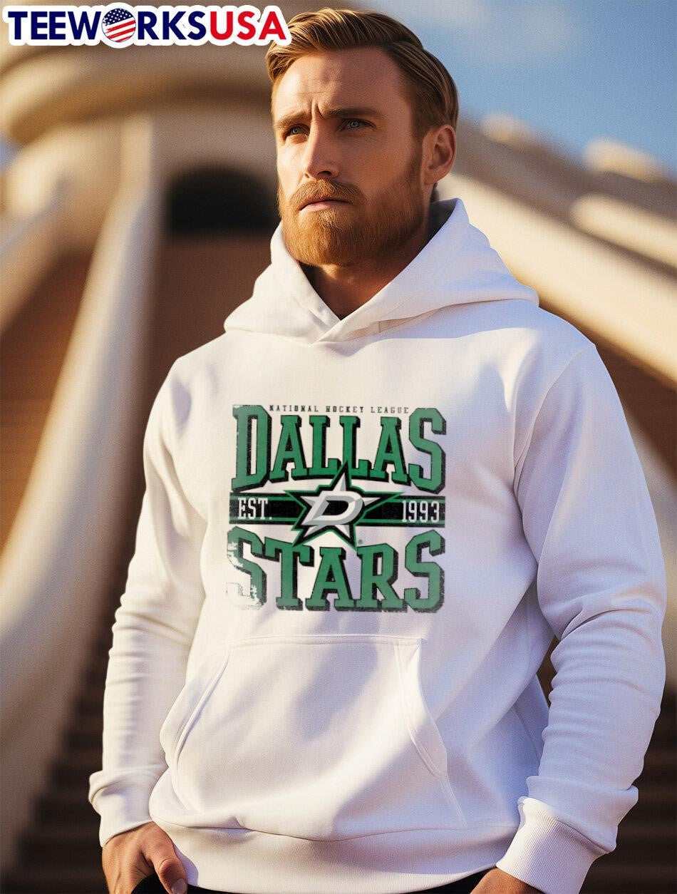 Dallas Stars Retro Vibe 1993 vinatge - Adult & Kids T-Shirts, Sweatshirts & Hoodies apparel design preview 2