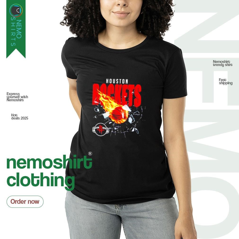Houston Rockets hot rod - Adult & Kids T-Shirts, Sweatshirts & Hoodies apparel design preview 3