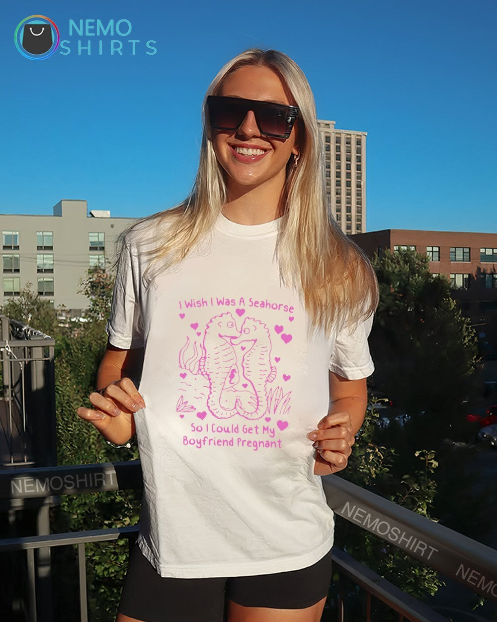 I wish was a seahorse so could get my boyfriend - Adult & Kids T-Shirts, Sweatshirts & Hoodies product image 4