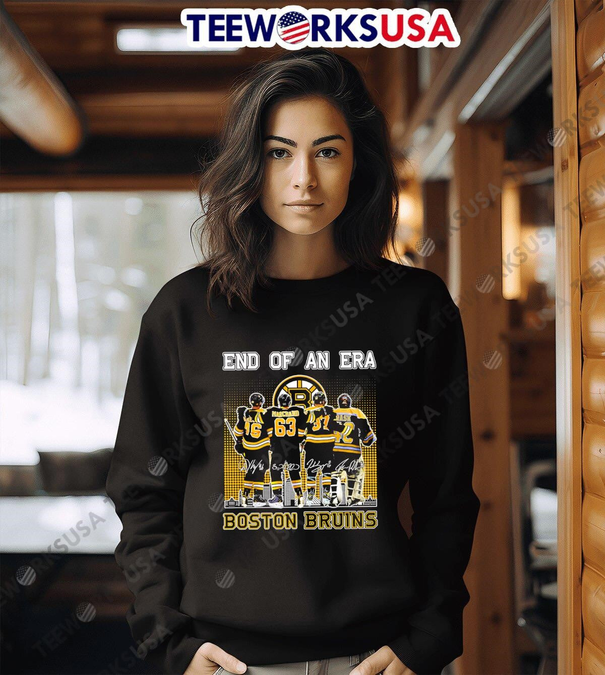 End Of An Era Boston Bruins legendary signatures - Adult & Kids T-Shirts, Sweatshirts & Hoodies apparel design preview 6