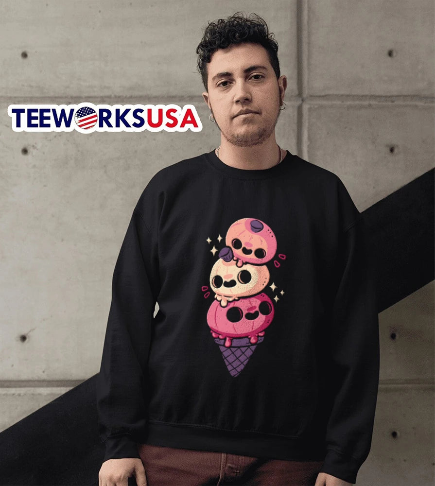 Halloween Pumpkins Ice Cream - Adult & Kids T-Shirts, Sweatshirts & Hoodies apparel design preview 5