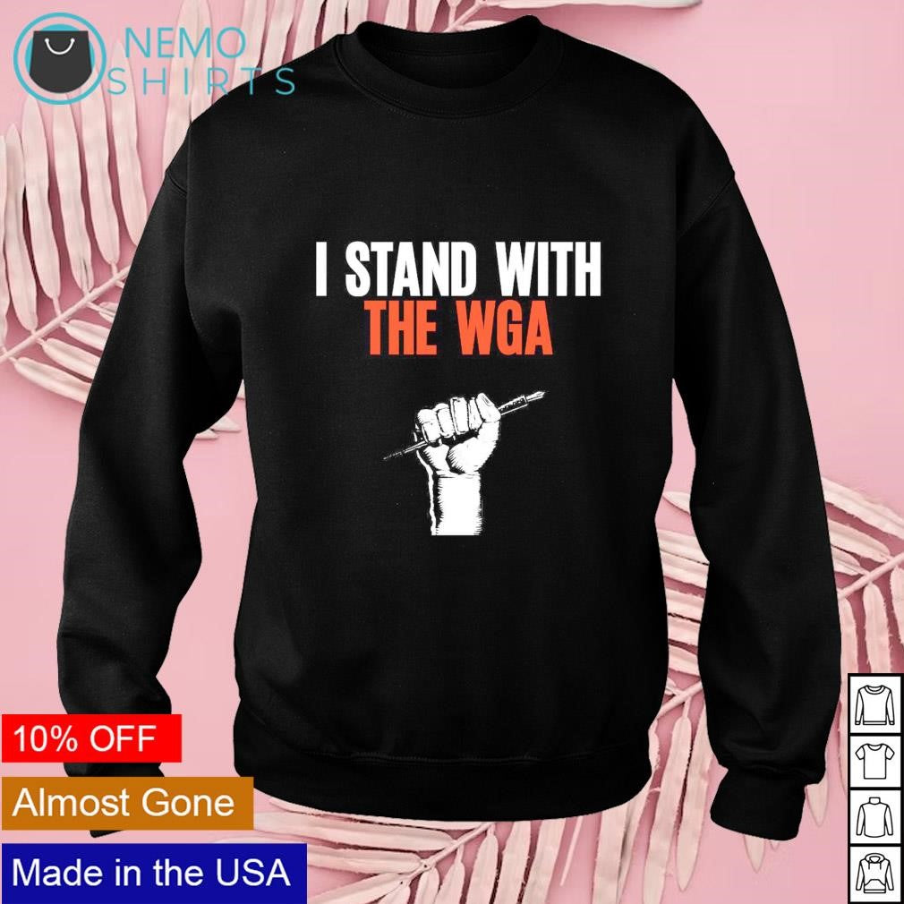 I stand with the WGA 2023 - Adult & Kids T-Shirts, Sweatshirts & Hoodies apparel design preview 3