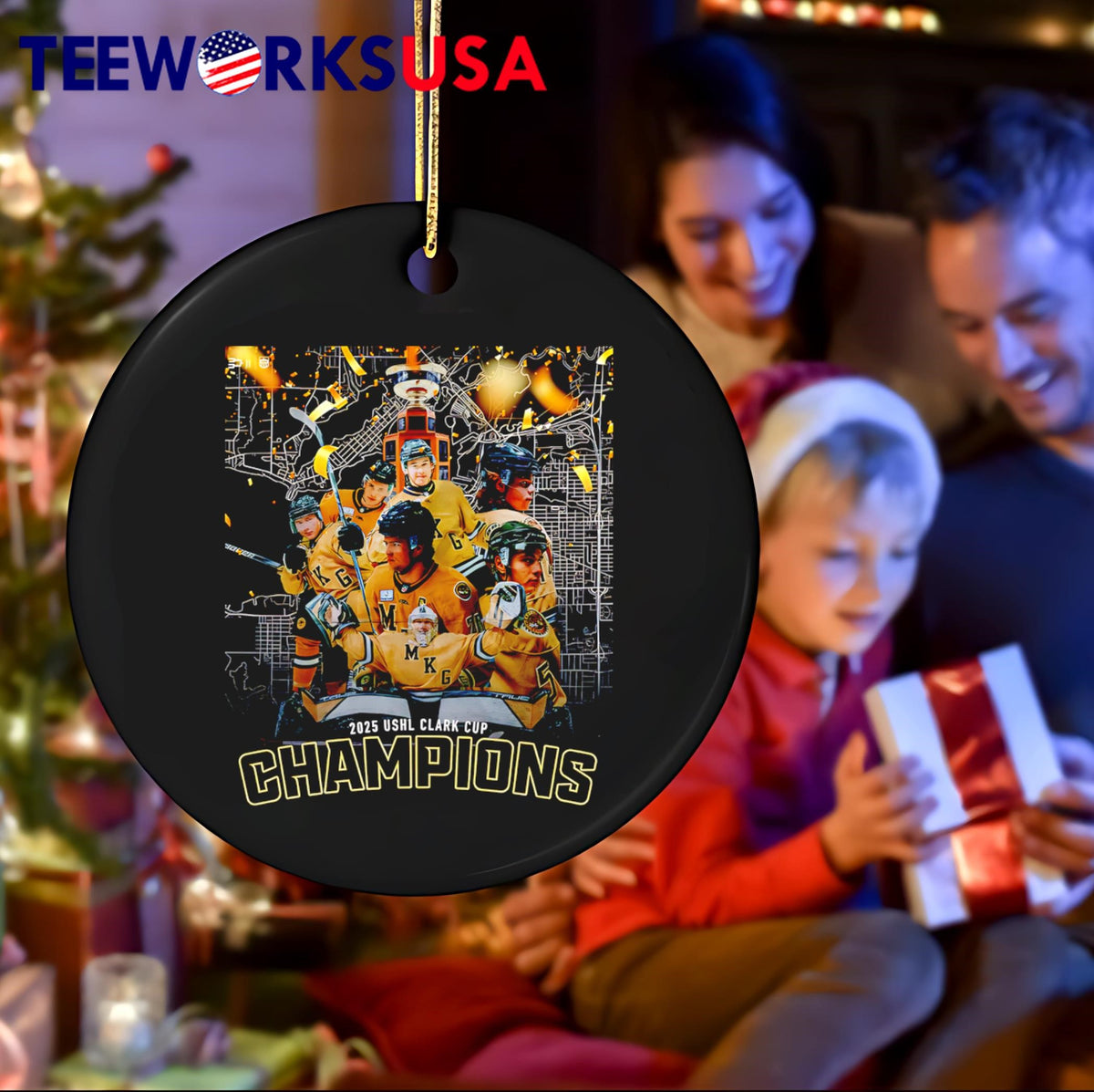 Muskegon Lumberjacks 2025 Ushl Clark Cup Champions - Adult & Kids T-Shirts, Sweatshirts & Hoodies apparel design preview 4