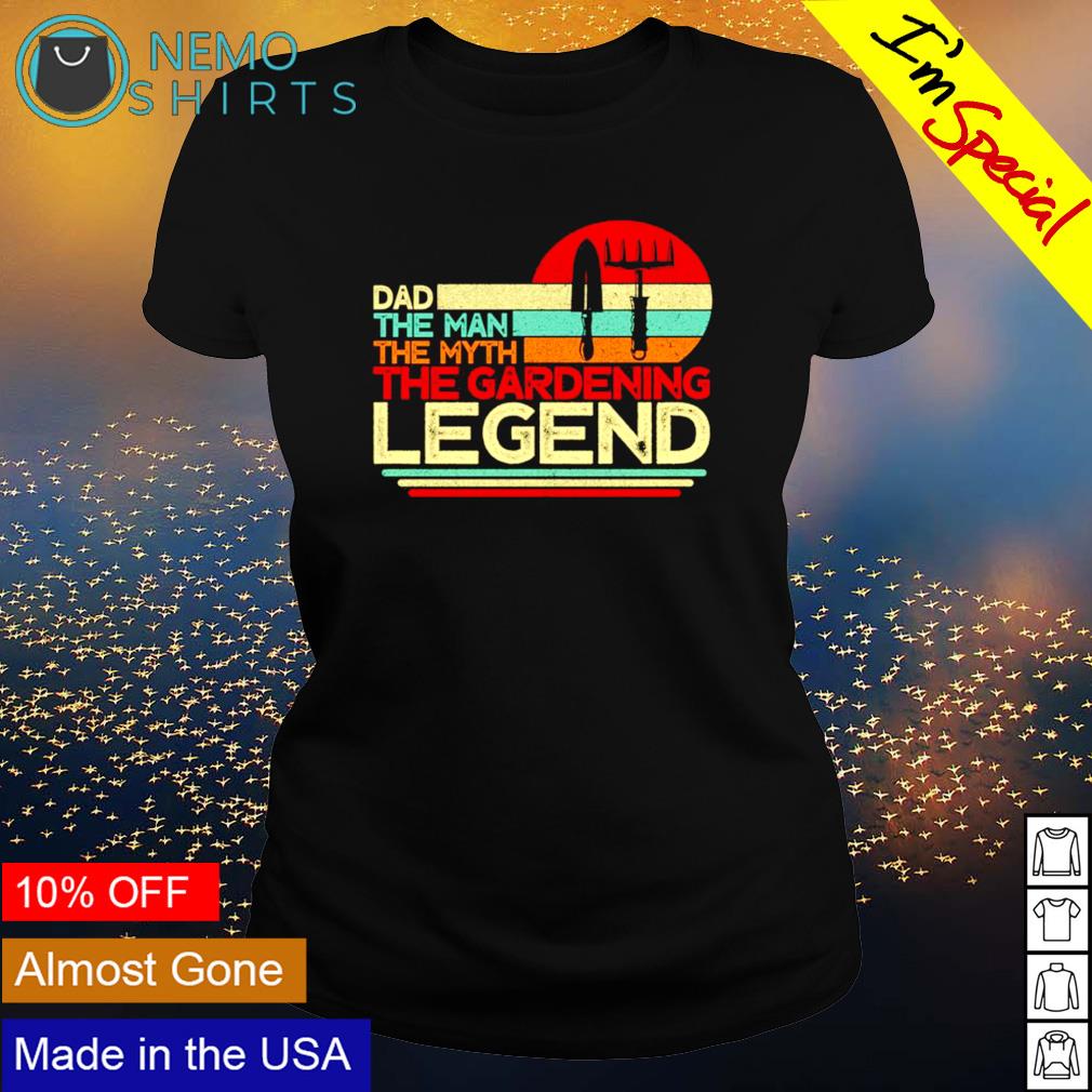 Dad The Man Myth Gardening Legend - Adult & Kids T-Shirts, Sweatshirts & Hoodies apparel design preview 3