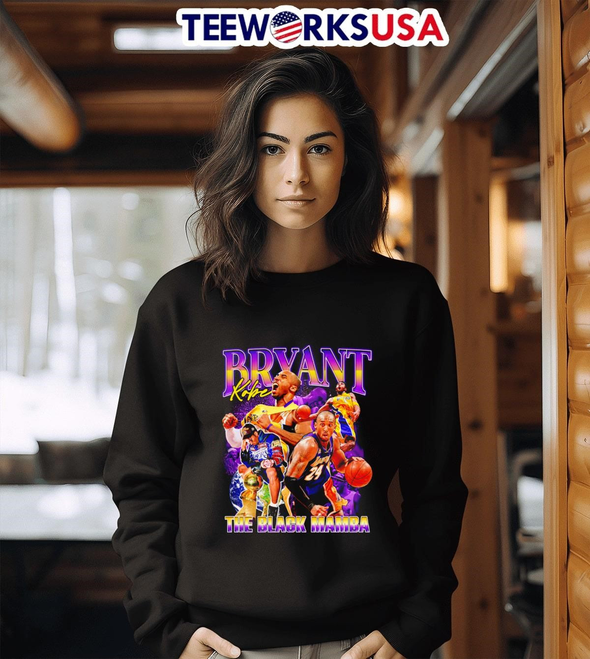 Los Angeles Lakers Kobe Bryant 24 the black mamba - Adult & Kids T-Shirts, Sweatshirts & Hoodies apparel design preview 3