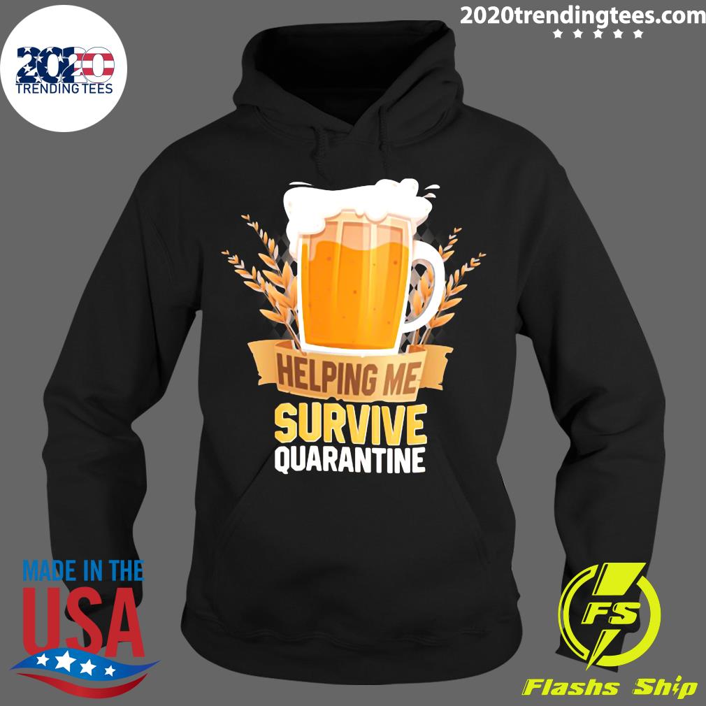 Beer Helping Me Survive Quarantine - Adult & Kids T-Shirts, Sweatshirts & Hoodies apparel design preview 2
