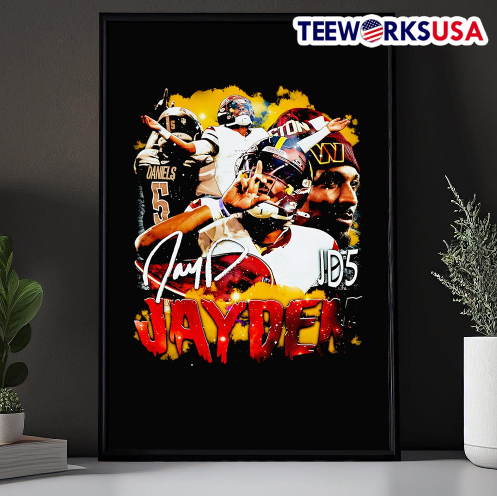 Jayden Daniels JD5 Washington Commanders football - Adult & Kids T-Shirts, Sweatshirts & Hoodies apparel design preview 5