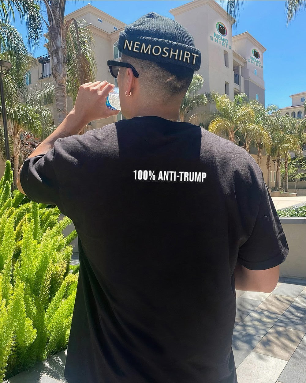 100% anti Trump - Adult & Kids T-Shirts, Sweatshirts & Hoodies apparel design preview 4