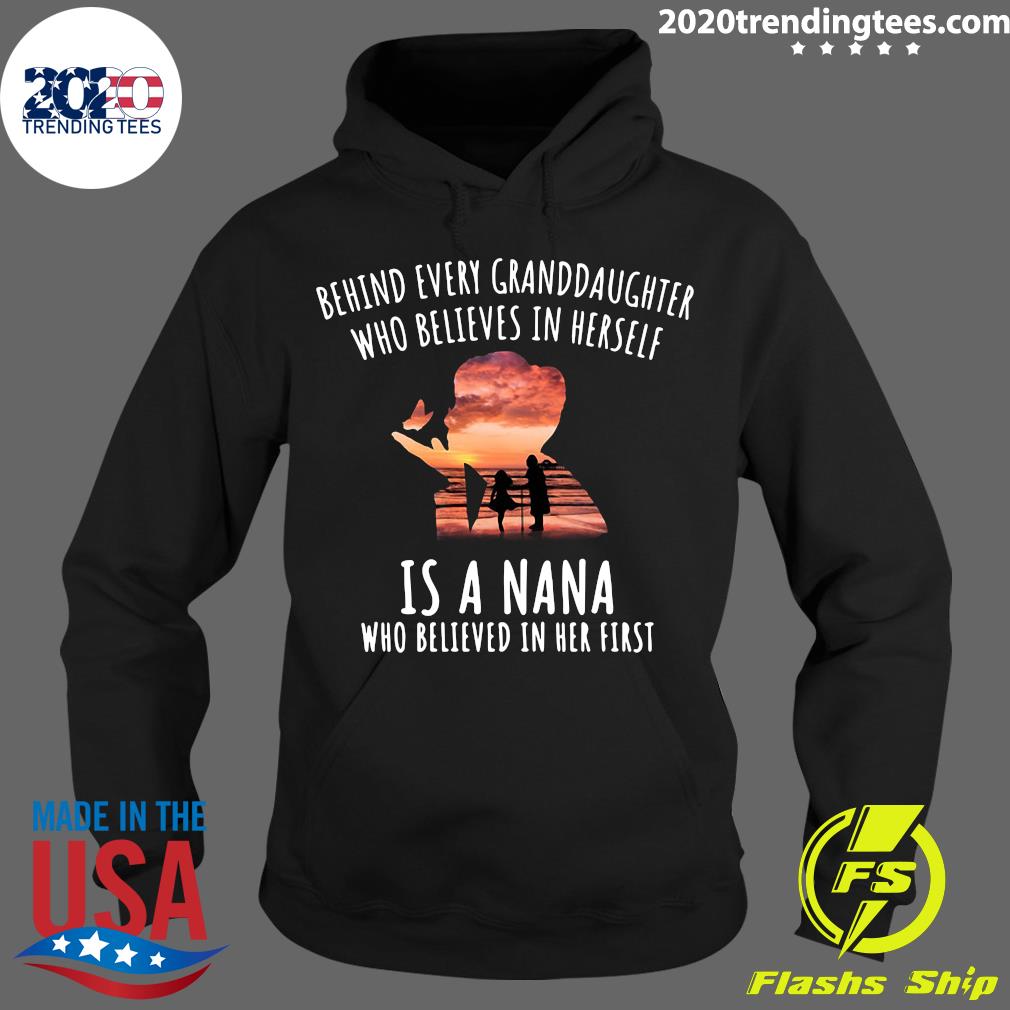 Behind Every Granddaughter - Adult & Kids T-Shirts, Sweatshirts & Hoodies apparel design preview 2