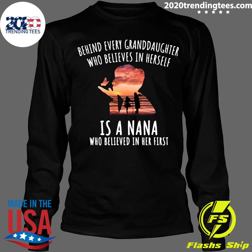 Behind Every Granddaughter - Adult & Kids T-Shirts, Sweatshirts & Hoodies apparel design preview 4