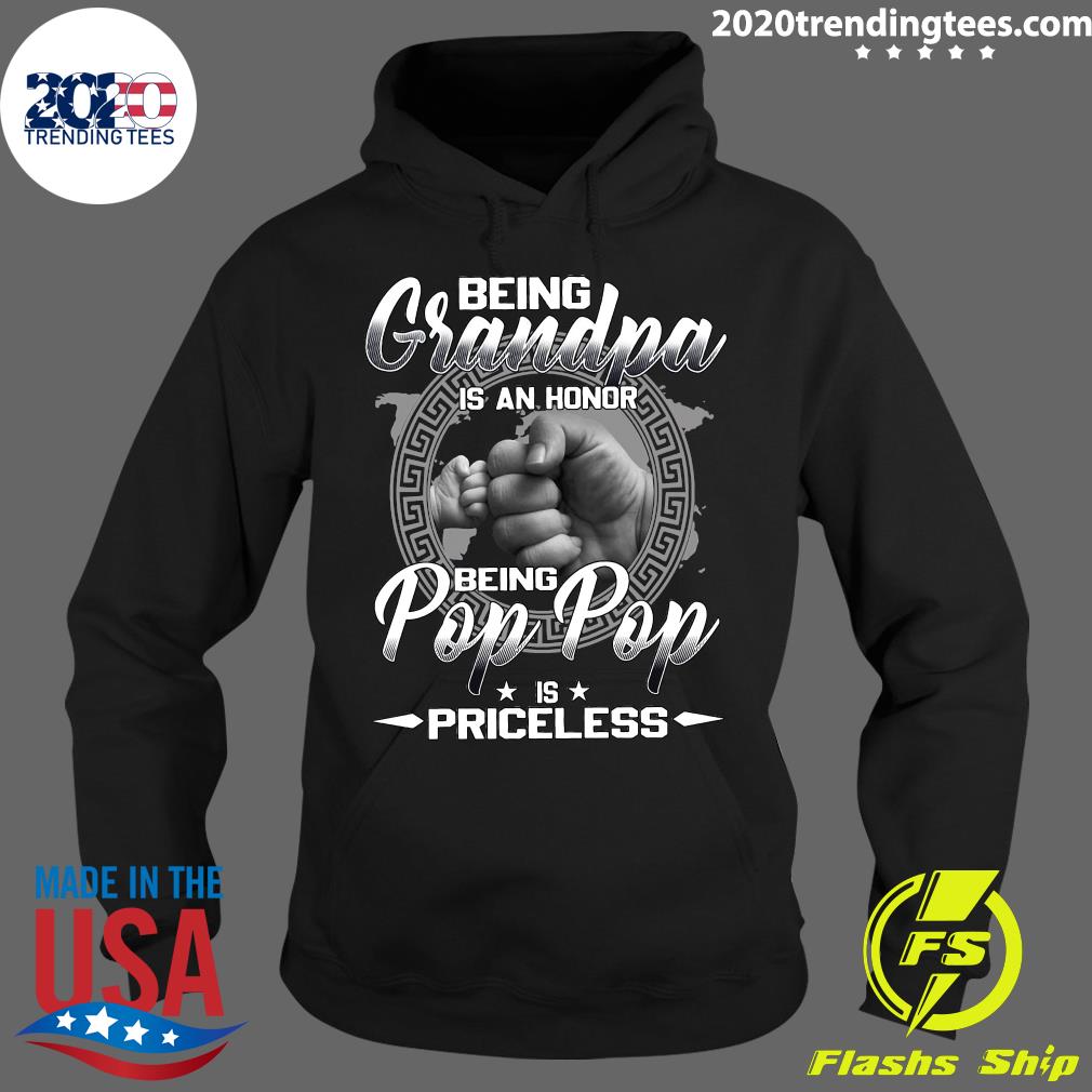 Being Grandpa Is An Honor Pop Priceless - Adult & Kids T-Shirts, Sweatshirts & Hoodies apparel design preview 2