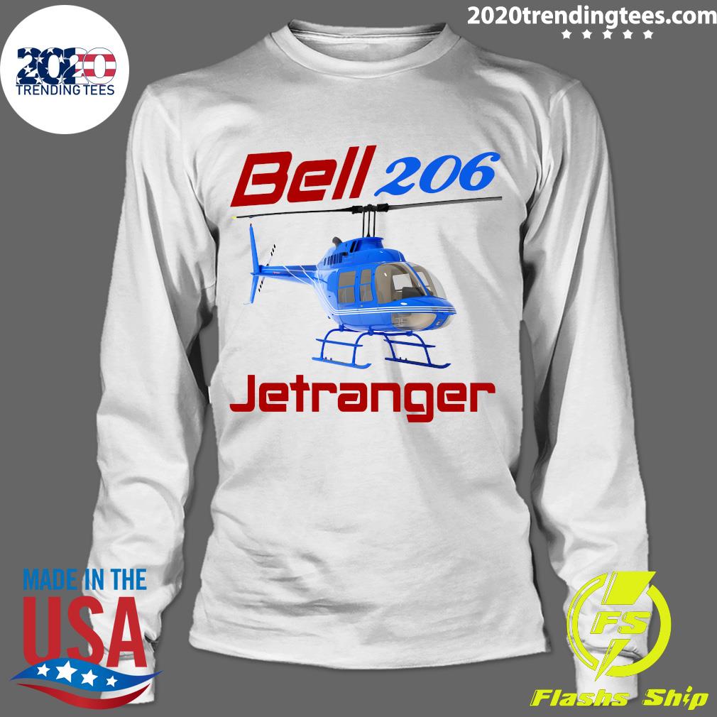 Bell 206 Jetranger Helicopter - Adult & Kids T-Shirts, Sweatshirts & Hoodies apparel design preview 4
