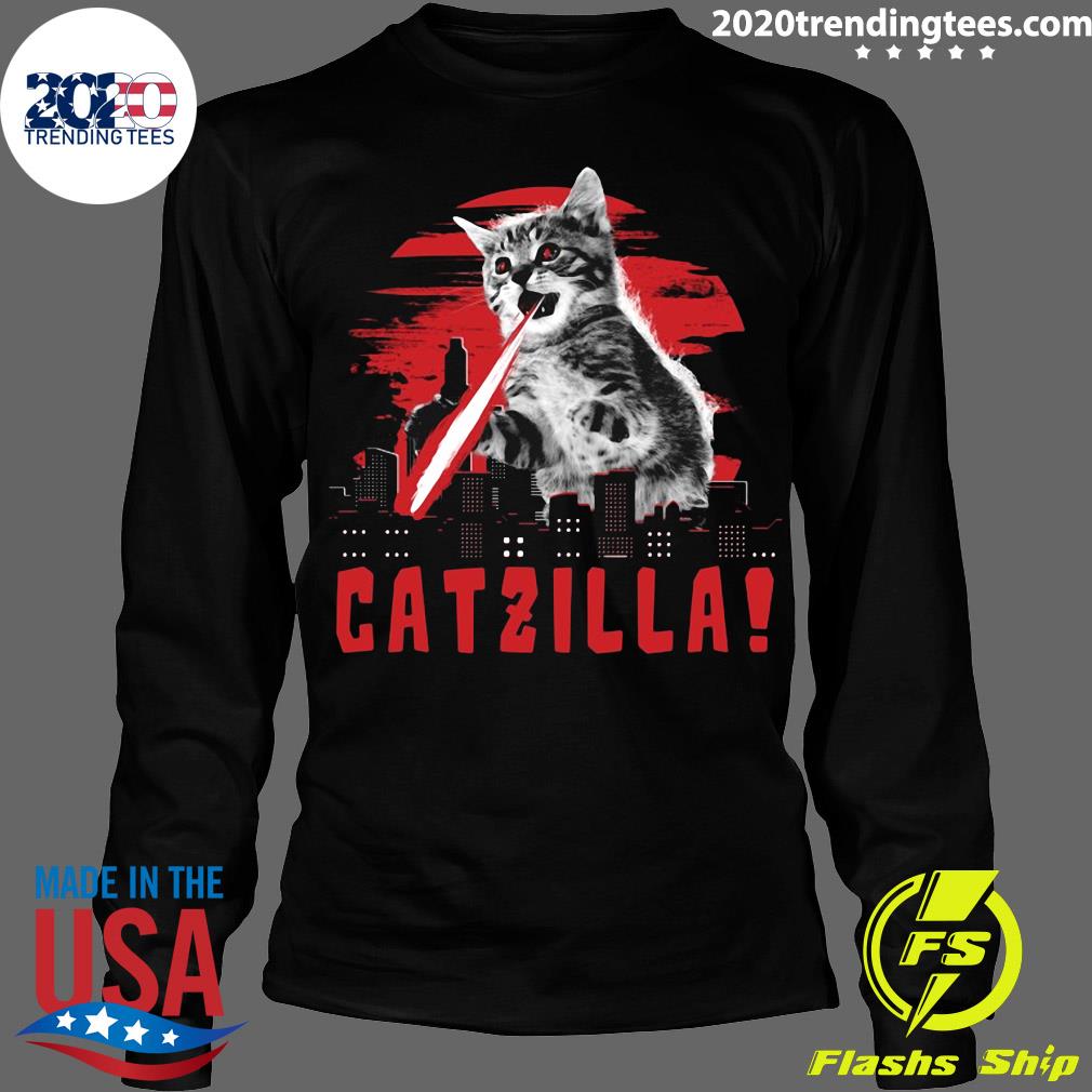 Beware Catzilla Laser Cat Lover - Adult & Kids T-Shirts, Sweatshirts & Hoodies apparel design preview 4