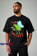I Blame Society Frog - Adult & Kids T-Shirts, Sweatshirts & Hoodies apparel design preview 1