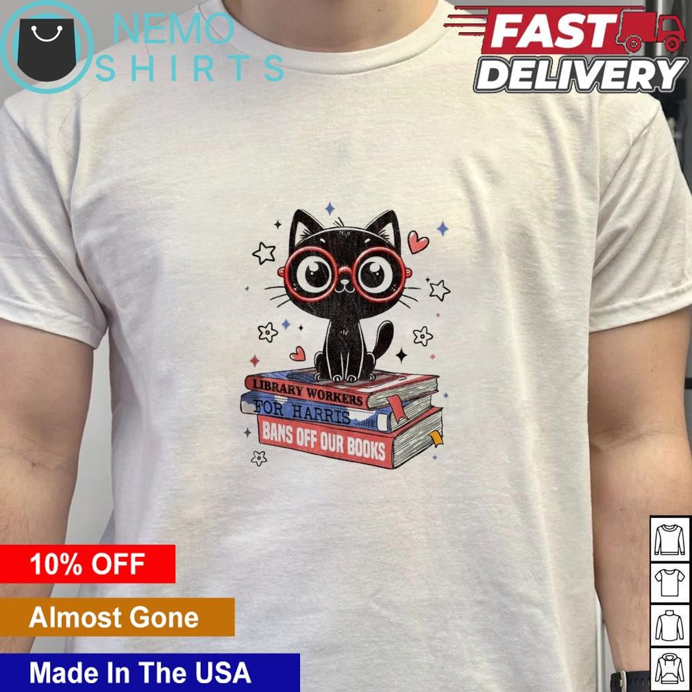 Library workers for Kamala Harris bans off our books - Adult & Kids T-Shirts, Sweatshirts & Hoodies apparel design preview 5