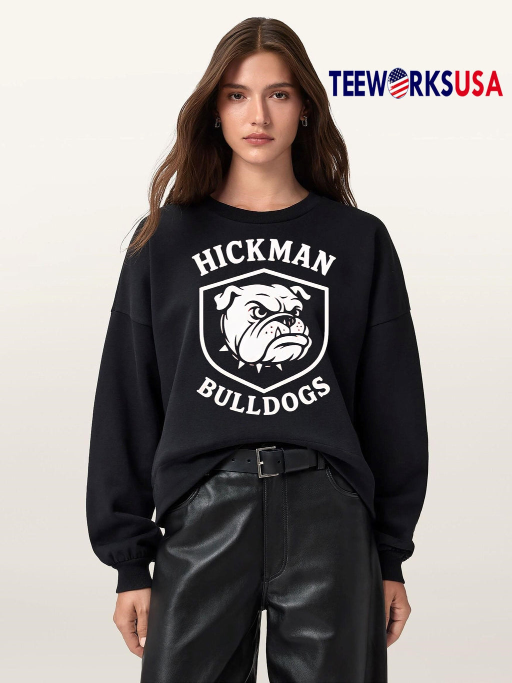 Hickman Bulldogs cute mascot - Adult & Kids T-Shirts, Sweatshirts & Hoodies apparel design preview 5